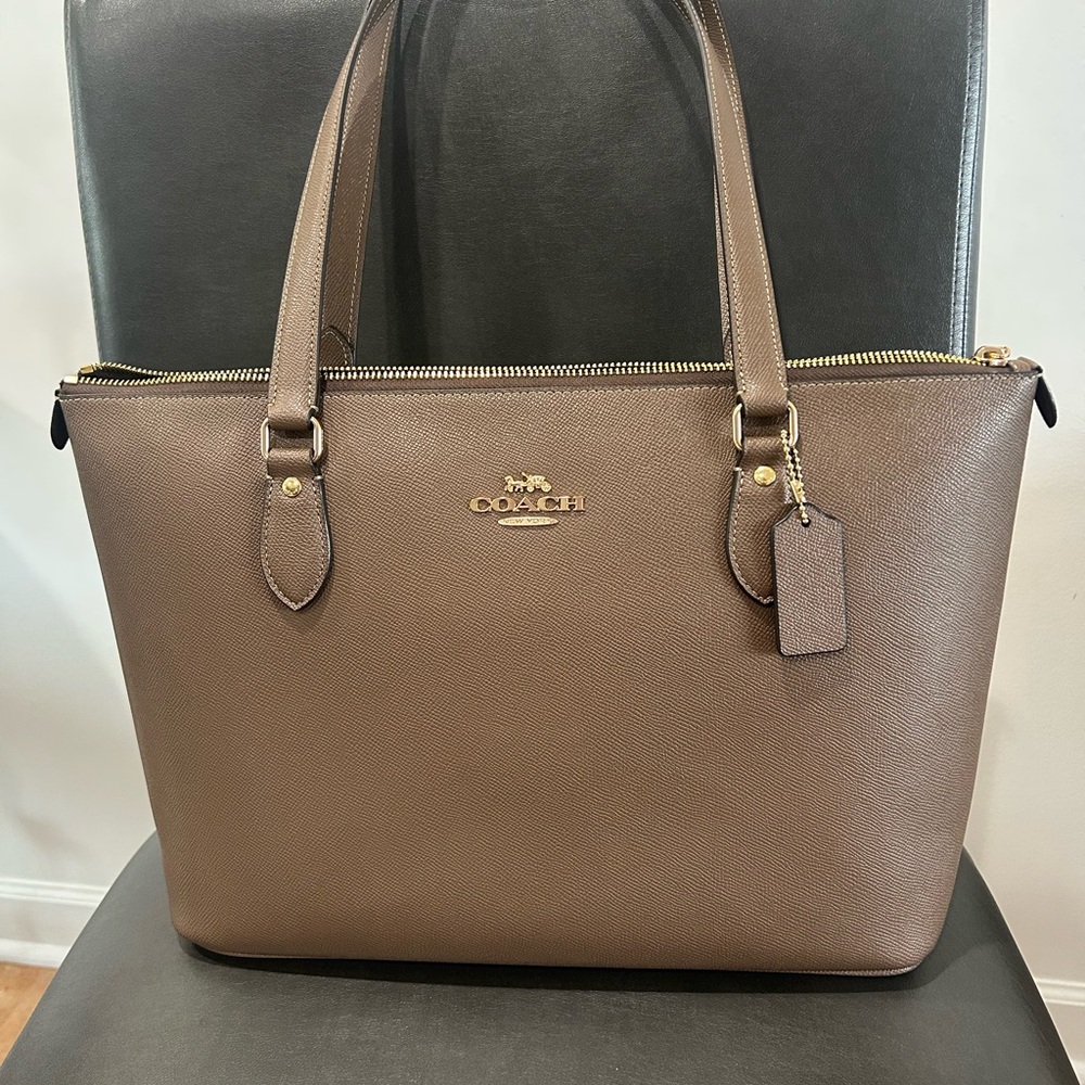 Coach Tan Leather Tote Bag